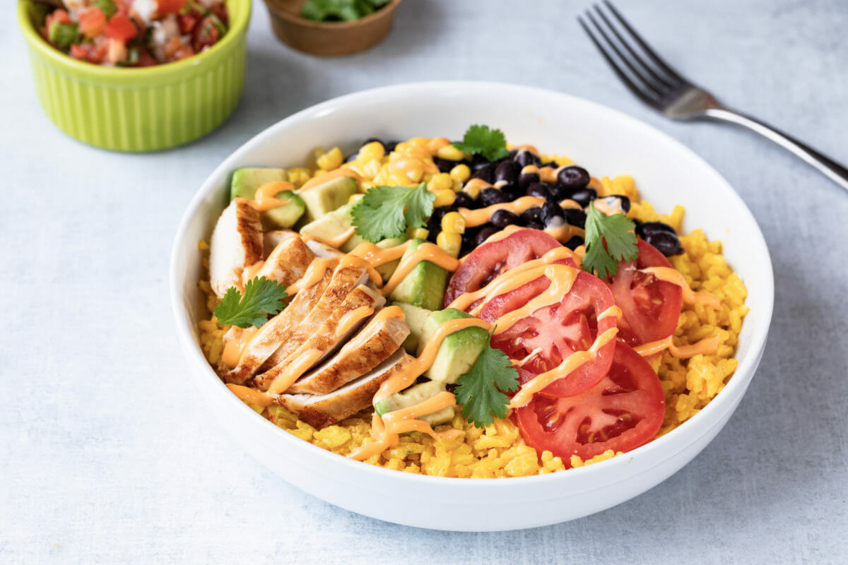 Mexican Chipotle Chicken Rice Bowl