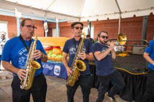 Egg Yolk Jubilee Band performs at the event. 