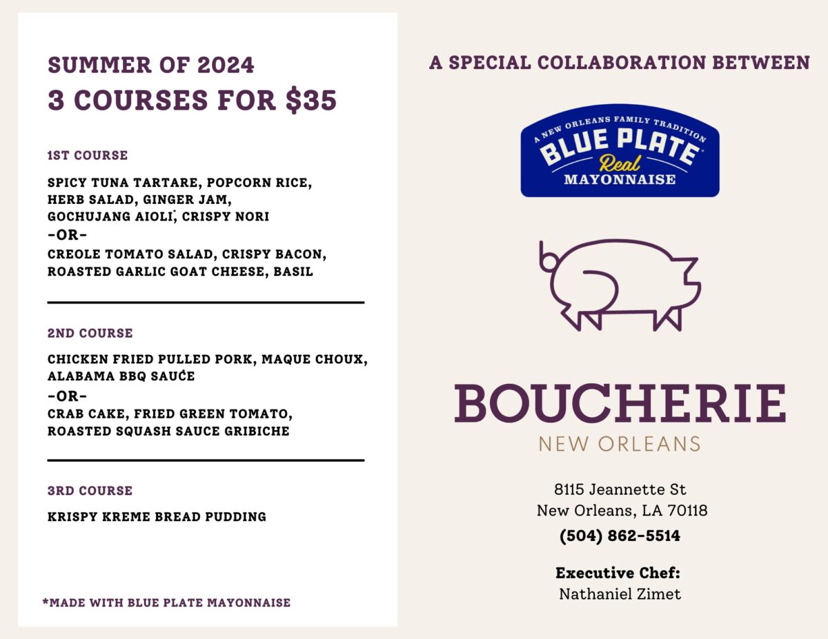 Boucherie Summer Tasting Menu 2024